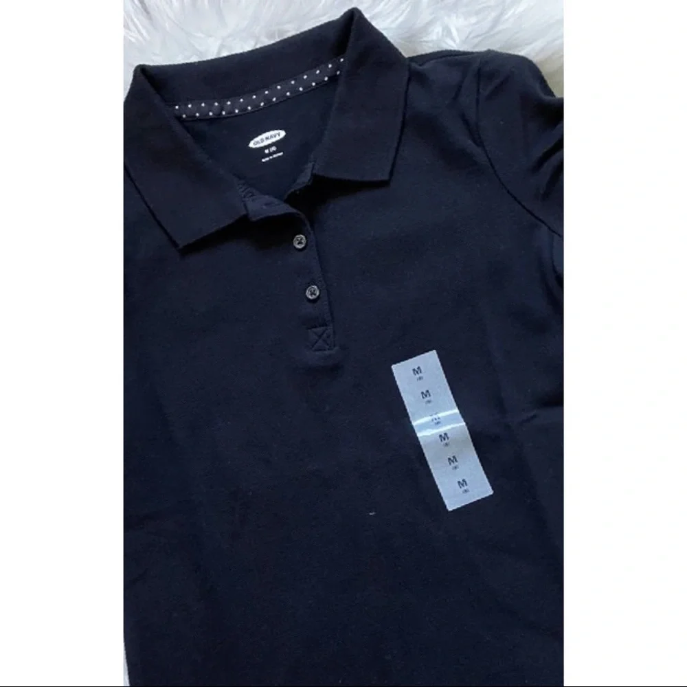 OLD NAVY Girl’s Short-Sleeve Pique Polo in Black